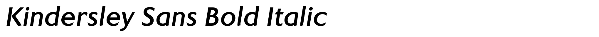 Kindersley Sans Bold Italic image